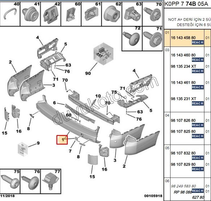 TAMPON ARKA ORTA EXP4
