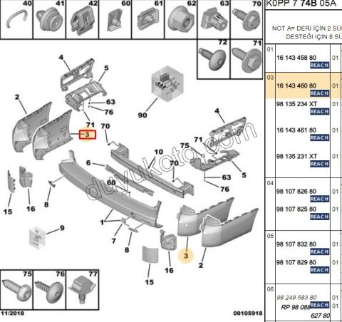 TAMPON ARKA KOSE L EXP4