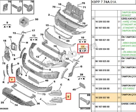 Sis Far Çerçevesi Takım PRT4 SIS+ CAMLI