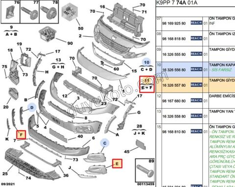 Sis Far Çerçevesi Takım PRT4 SIS+ CAMLI