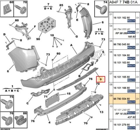 CITA SUS ARKA TAMPON ALT P20081 KROM