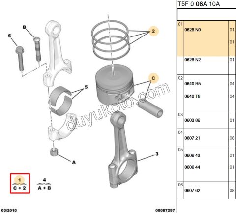 PISTON + SEGMAN TK 1.6İ 16V Benzinli STD 1.6İ 16V Benzinli 78MM