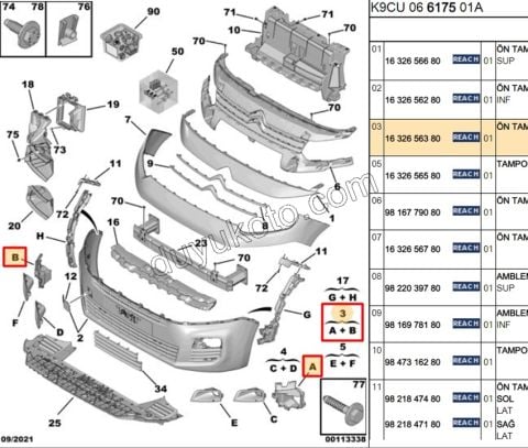AYAK SIS FAR IC BAGLANTI TK PRT4