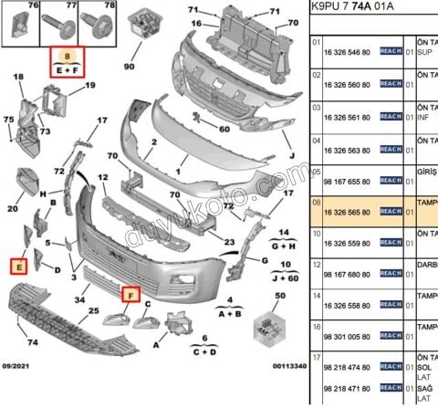 Sis Far Çerçevesi Takım PRT4 SIS+ COMBI