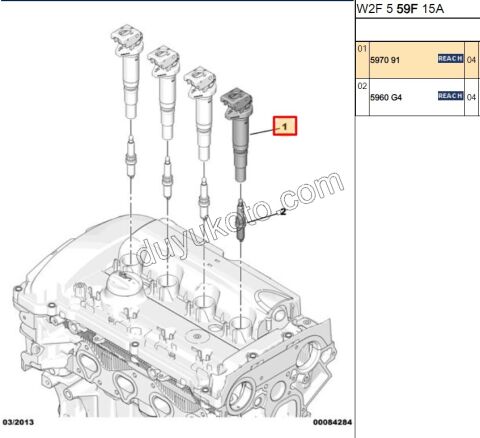 Ateşleme Bobini X 4AD 1.6THP 150HP/156HP