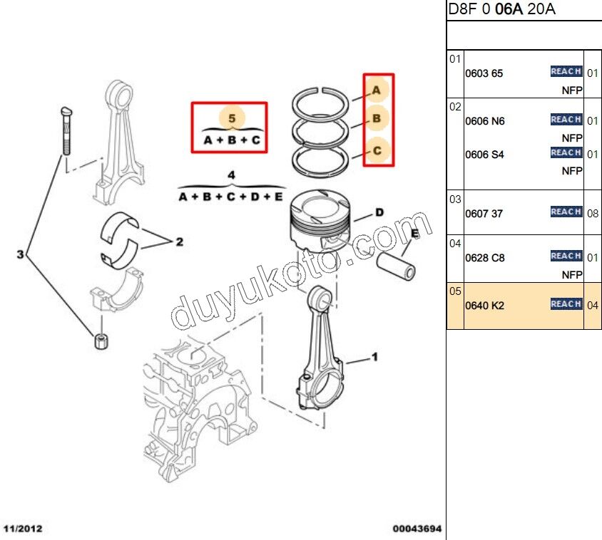 SEGMAN STD 86MM XU10J4