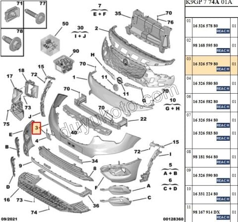 Ön Tampon Alt PRT4 CMBE