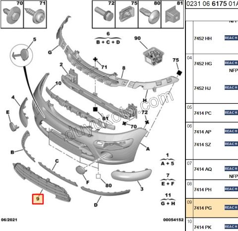 Ön Tampon Izgarası Alt GENIS C31MQ