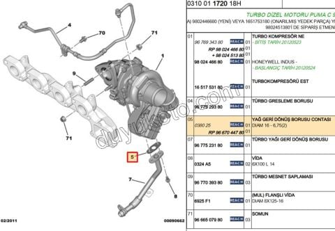 CONTA TURBO ALT BORU DCT BXR3 2.2