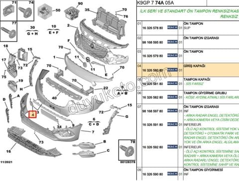 Çeki Demiri Kapağı PRT4 CMBE