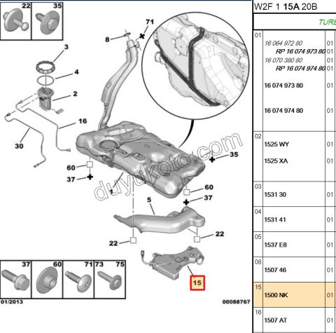 DEPO FAP SIVI 1.6HDİ Euro5 DW10C DW12C P407 P508