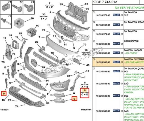 KAPAK ON TAMPON SIS FAR TK SIS+ CMBE