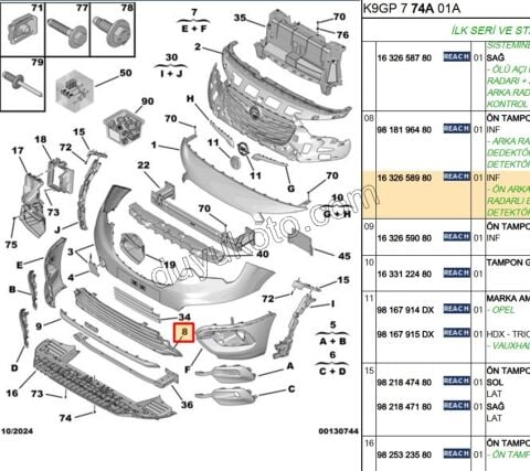 Ön Tampon IZGARA CMBE