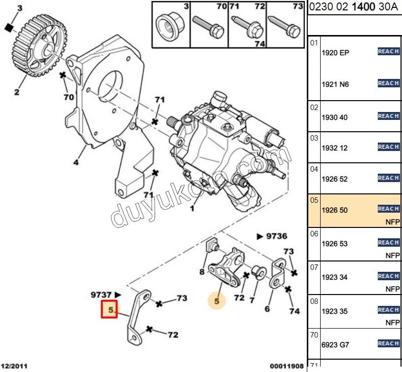 Mazot Pompası Bağlantı Ayağı DV44 P107 C1 C2 C3 SIEMENS