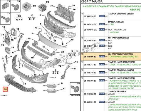 MUHAFAZA ON TAMPON ALT KAPLAMA PRT4