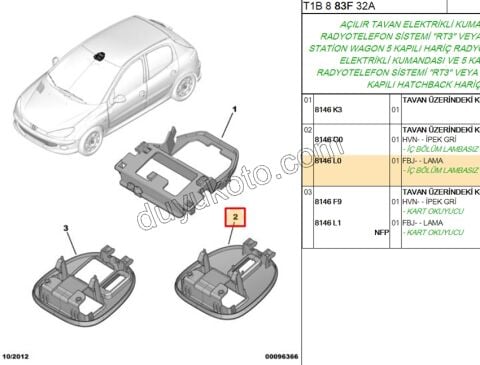 Çerçeve Tavan Lamba P206 DUGME YERI+