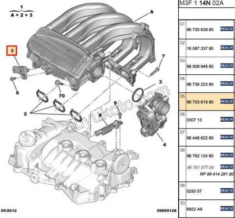 SENSOR EMME MANIFOLD HAVA SICAKLIK EB2M EB2F 1303300328