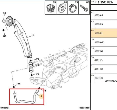 HORTUM BENZIN DEPO ALT HAVALANDIRMA P206