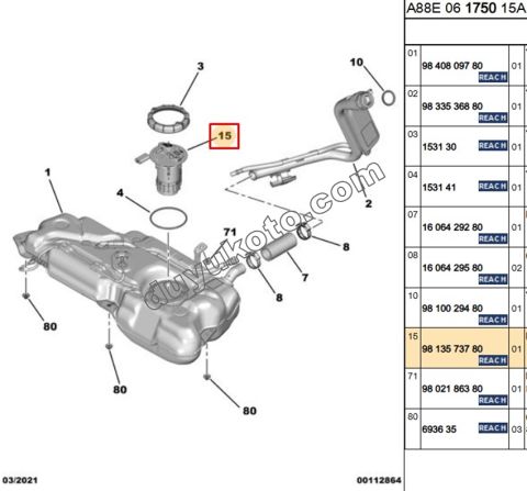 Yakıt Pompa ve Şamandırası (Komple) P20082 C3AIR