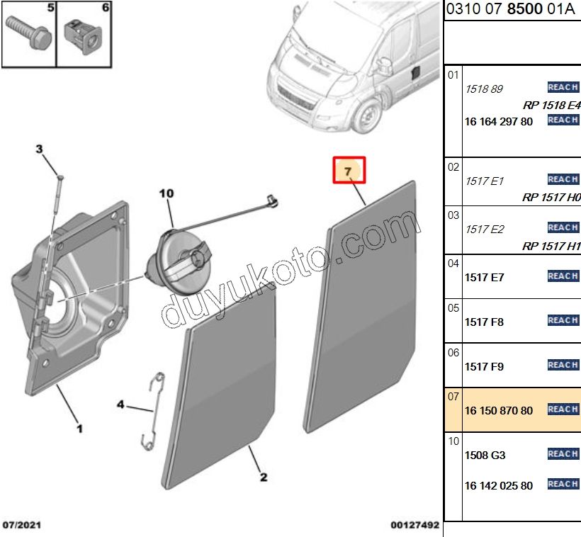 KAPAK YAKIT DEPO DIS BXR3MQ UZUN