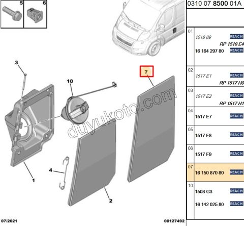 KAPAK YAKIT DEPO DIS BXR3MQ UZUN