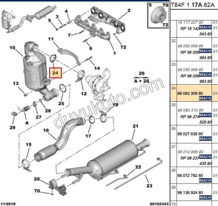 CONTA KALALIZOR + TURBO 1.6HDİ Euro6 C P30082
