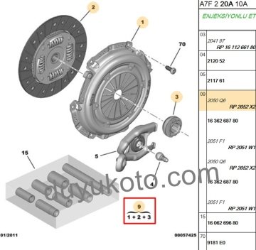 PEUGEOT 307 DEBRİYAJ SET 1.4 16V BENZİNLİ