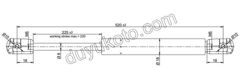 Bagaj Kapak Amortisörü P206 3P 5P