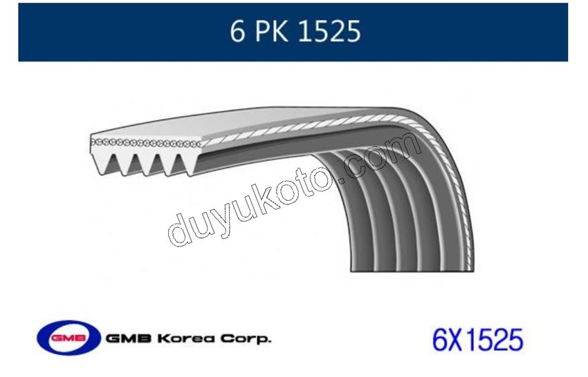 Alternatör V kayışı 6PK1526 1.3HDI Klimasız EURO5 PBP