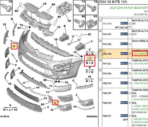 Sis Farı Çerçevesi Takım Sissiz EM C4PC1 KROM-- FAR SARI I