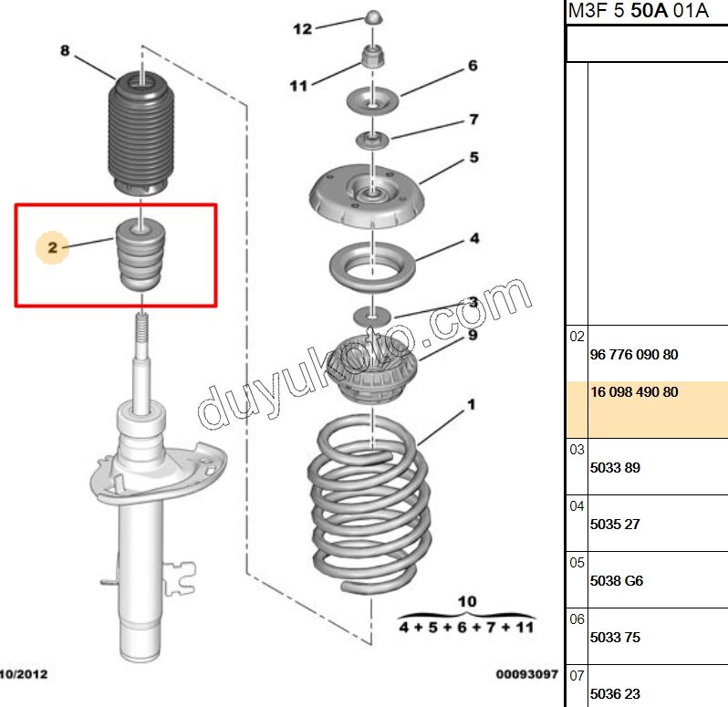 Ön Amortisör Dayama Takozu P301 CELY