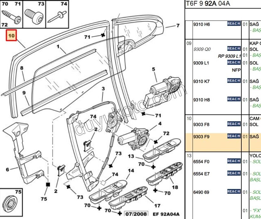 FITIL KAPI CAMI DIS SIYIRICI ON R P307