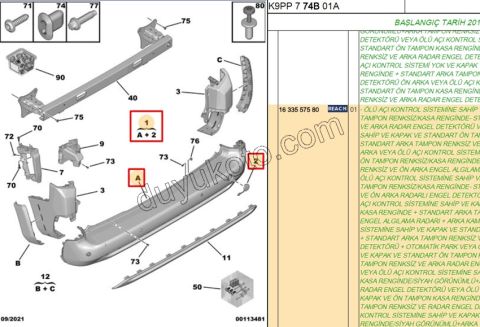 TAMPON ARKA PRT4 1P 6 SEN DELIK+ CITA DELIK+