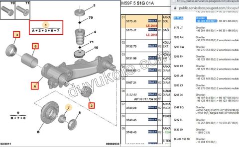 Sol Arka Dingil Salıncak PRT1 PRT2