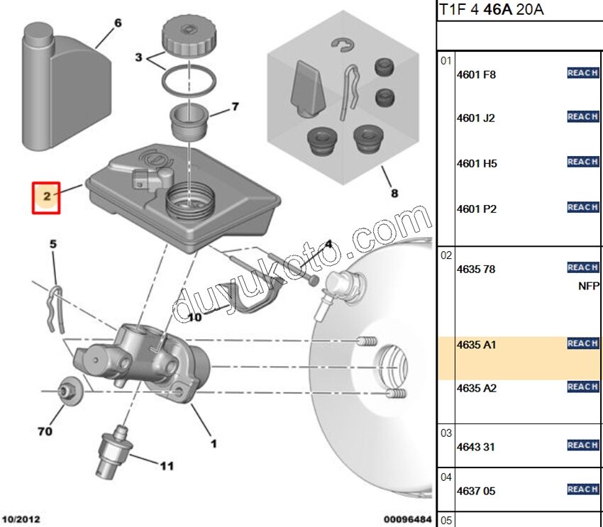 Fren Hidrolik Yağı Deposu (Haznesi) P206