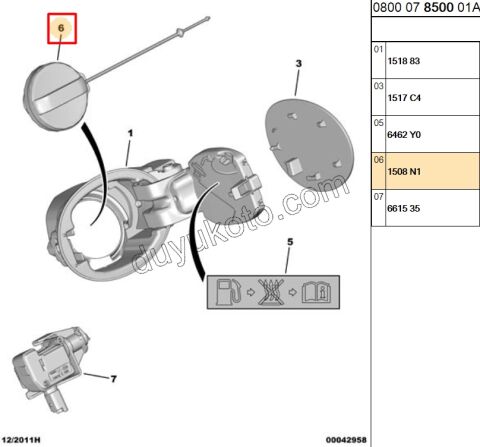 KAPAK YAKIT DEPO IC P407
