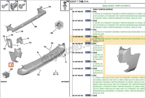 SAĞ ARKA TAMPON CMBE