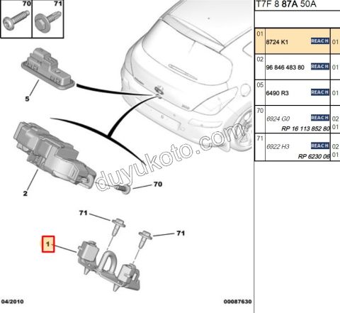 KARSILIK BAGAJ KILIT P3081 PANELDE