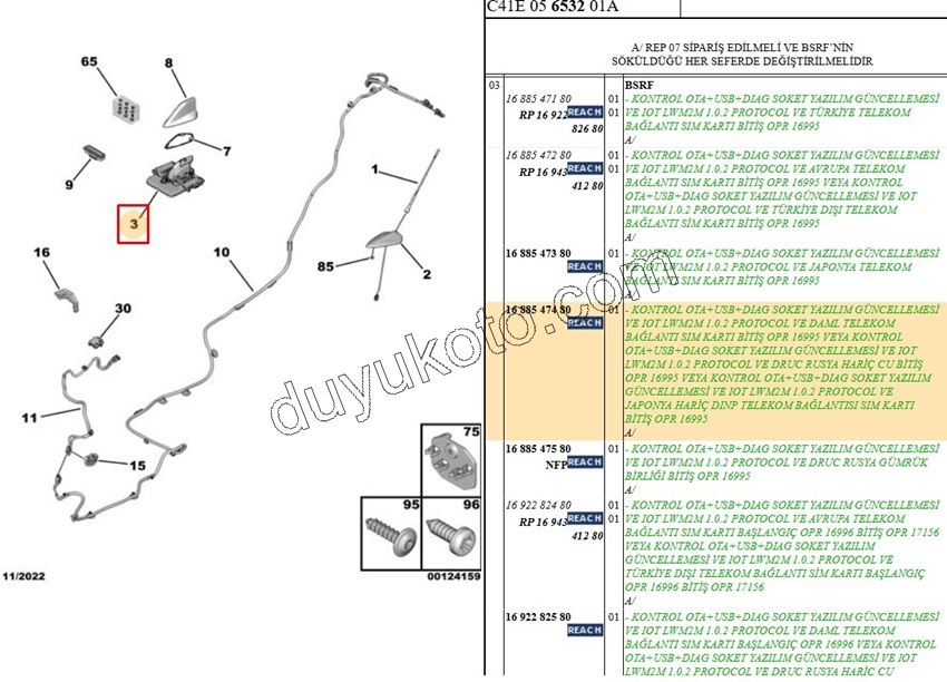 ANTEN TAVAN C43 KOPEK BALIGI YUZGECI