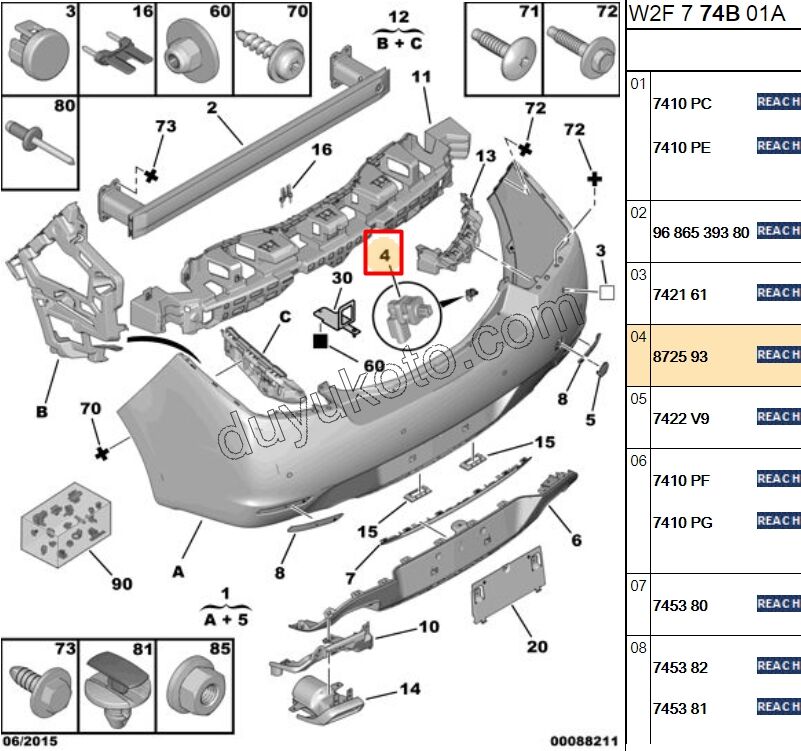SARTEL BUTON BAGAJ ACMA P5081