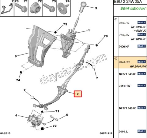 VITES HALATI TK PRT3 1.6HDİ Euro4 2LI
