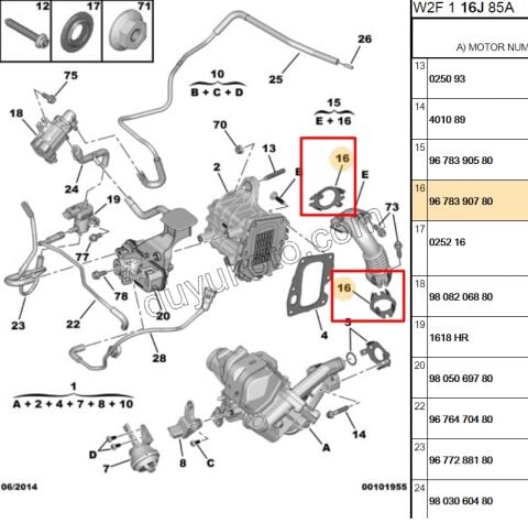 EGR Vana Contası Sac  BXR3MQ DW12R