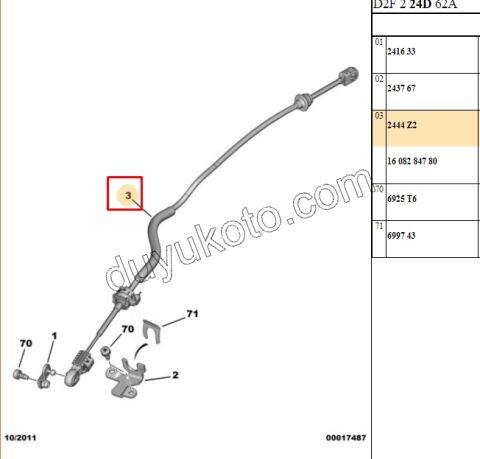 VITES HALATI P407 DW10 16V BVA OTOM VITES