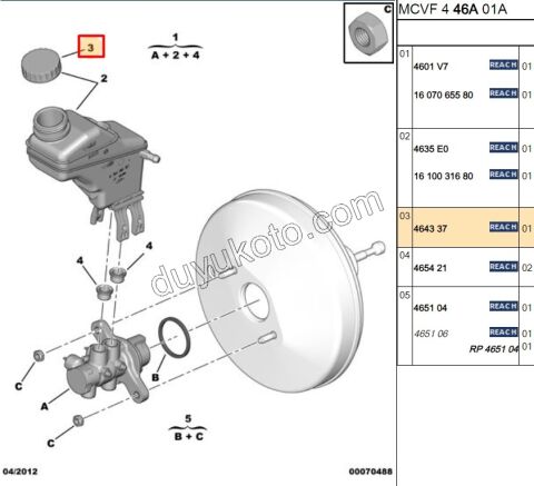 Fren Hidrolik Yağı Deposu (Haznesi) Kapağı PBP DEPO