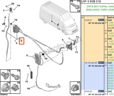 KILIT SURGULU KAPI IC ORTA BXR3 ALCAK TAVAN