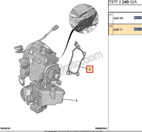 Vites Aksiyoneri ile Blok Arası Sac Conta MCP Şanzıman