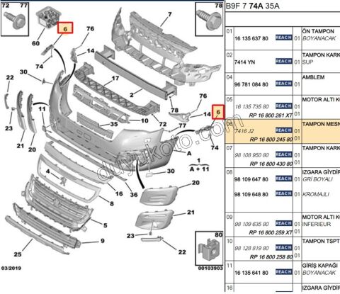 AYAK ON TAMPON YAN TK PRT3