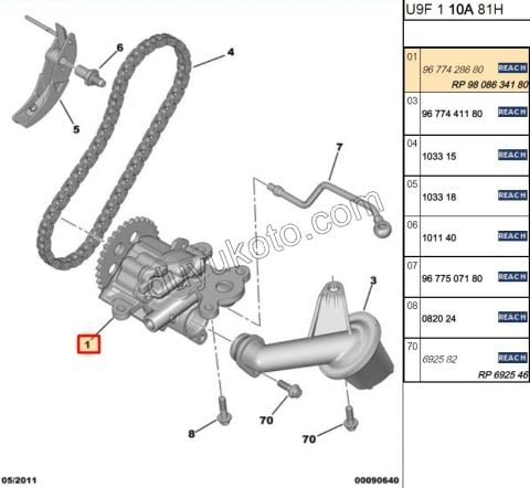 POMPA YAG BXR3 EURO5 130CV FRD