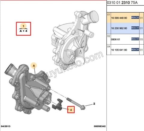 Devirdaim Su Pompası BXR3 2.2 DCT2 2.2