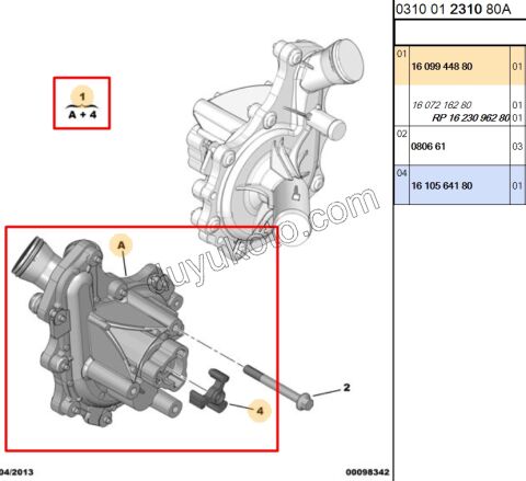 Devirdaim Su Pompası BXR3 2.2 DCT2 2.2